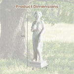 31.5" Greek Goddess Garden Statue, All-Weather MgO Outdoor Sculpture for Patio Lawn Yard Decor - Image 3
