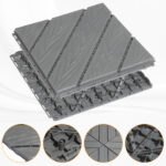 Plastic Interlocking Deck Tiles, 27 Pack, 11.8"x11.8" Waterproof Flooring Tiles for Indoor and Outdoor, Patio Floor Decking Tiles for Porch Poolside Balcony Backyard, Dark Grey - Image 13