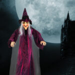 71in Life Size Hanging Witch Talking Halloween Everyday Decoration - Image 12