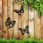 CIFbuy Vintage 3-Piece Butterfly Wall Art Set Metal Home Decor for Living Room Bedroom (TikTok, temu pick-up service) - Image 2