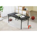 4 Foot Fold-in-Half Adjustable Folding Table, Rich Black(Shipment from Walmart) - Image 5