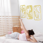 CIFbuy Metal Baked Paint Abstract Female Line Art 3-Piece Wall Decor Set Modern Home Decor (TikTok, temu pickup) - Image 6