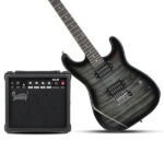 [Do Not Sell on Amazon] GST Stylish H-H Pickup Tiger Stripe Electric Guitar Kit with 20W AMP Bag Guitar Strap Black - Image 7