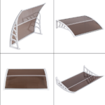 Same Code 28466374 HT-100 x 80 Household Application Door & Window Rain Cover Eaves Brown Board & White Holder - Image 14