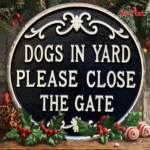 CIFbuy Dogs In Yard Please Close The Gate Round Metal Sign 8x8 Inch 2D Flat Printed Vintage Simple Wall Decor Funny Iron Art Sign 1Pcs TikTok, TikTok, Pcs Self-pickup Logiopics - Image 7