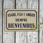 CIFbuy Vintage Spanish Slogan Metal Sign, Asado Familia Y Amigos Siempre Bienvenidos Iron Wall Decor, 2D Flat 7.87x11.81In Retro Tin Pl TikTok, TikTok, n Pl Self-pickup Logiopics - Image 7