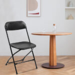 Replace 8542051 4pcs Injection Molding Classic Garden Plastic Folding Chair Black - Image 19