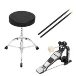 [Do Not Sell on Amazon] Full Size Adult Drum Set 5-Piece Black with Bass Drum, two Tom Drum, Snare Drum, Floor Tom, 16" Ride Cymbal, 14" Hi-hat Cymbals, Stool, Drum Pedal, Sticks - Image 39