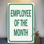 CIFbuy 1pc Employee Of The Month Metal Tin Sign 8x12 Inch Unframed Vintage Warning Sign, 8x12 Inch Unframed Vintage Warning Sign, Business Plaque Street Wall Art Decor Month MeikTok, Month MeikTok, Self- Uckup Logiopr - Image 6