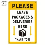 CIFbuy Vintage Package Delivery Metal Sign With Arrow Box Icon Wall Plaque For Home Holiday (TikTok, temu pick-up service)