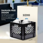 (2 pack) 16QT Heavy-Duty Plastic Milk Crate Black with Built-in Handles(Shipment from Walmart) - Image 3