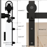 60" Bi-Folding Sliding Barn Door Hardware Kit for 2 Doors,Smoothly&Quietly,Black Track J Shape Roller-[Doors not Included] - Image 4