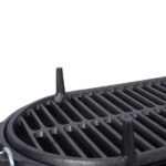 Oval Cast Iron Grill Outdoor, Portable Charcoal Grill and Tabletop Cast Iron Skillet - 100% Cast Iron, Enameled, Durable, Small Charcoal Grill, Camping Stove, Hibachi Grill -Does not support self pick - Image 2