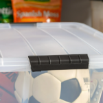 60 Qt. Plastic Storage Bins with Lids, Stackable Storage Containers, Totes, 4 Pack - Image 3