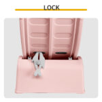 80*34*86CM Pink PP track connector assembly, circular design with green carpet + 1 cat teaser stick, 15kg cat treadmill - Image 6