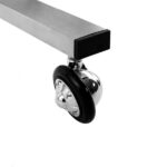 2 Tier Beauty Salon SPA Rolling Cart with Double Storage Tray Stainless Steel - Image 3