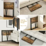 Folding Table, Portable Space-Saving Desk for Home, Apartment, Events, Vintage (Shipment from Walmart) - Image 5