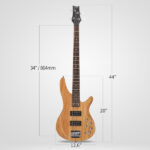 Do Not Sell on Amazon 44 Inch GIB 4 String H-H Pickup Laurel Wood Fingerboard Electric Bass Guitar with Bag and other Accessories Burlywood - Image 7