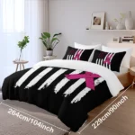 American Flag Red Ribbon King Duvet Cover Set Microfiber 3pcs with 2 Pillowcases - Image 9