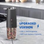 2 Pcs Rechargeable Electric Salt and Pepper Grinder set, Gravity Electric Salt Pepper Mills with Adjustable Roughness & LED Light, Automatic Pepper Shakers (Amazon Logistics bans Wal Mart platform) - Image 5
