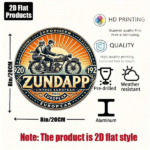 CIFbuy 1pc 2D Flat Round Sign 8x8in ZUNDAPP, "" ZUNDAPP 1920s, European Retro Plaque Vintage Motorcycle Metal Tin Sign TikTok, Temu Self-pickup LogiSiics - Image 4