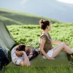 75"D x 30"W x 2.5"H sleeping mat for camping green - Image 3