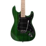 ST Stylish Electric Guitar with Black Pickguard Green - Image 8