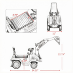 2 in 1 Kids Ride On Digger – Tractor Pulling Cart for Outdoor Yard Construction Play - Image 3
