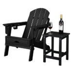 36*36*47cm Single Layer Square HDPE Side Table Black - Image 12