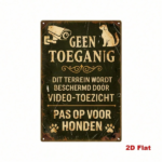 CIFbuy Retro Dutch Iron Metal Sign, Surveillance Camera & Dog Pattern No Entry Warning Sign, 7.87x11.81in 2D Flat Tin Painting, Vintage TikTok, TikTok, tage Self-pickup Logiopics - Image 2