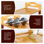26.38*9.68*37.4in 5-Tier Portable Bamboo Shoe Rack, Natural Wood Color - Image 6