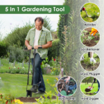 Multifunctional Bulb Planter Tool, Long Handle 5-in-1 Garden Digger Weeder Soil Remover for Home Garden Lawn,Easy to Use Bulb Planter Long Handle, Multifunctional Garden Tool for Planting Weeding Digging - Image 2