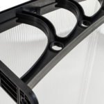Same Code 87203302 HT-100 x 80 Household Application Door & Window Rain Cover Eaves Canopy White & Black Bracket - Image 24