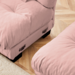 Cloud Couch 2 Seater Sofa for Living Room, Chenille 2 - Seat sofa with 2 Lumbar pillows and 2 throw pillows,Chenille Pink - Image 12