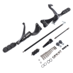 Forward Controls Foot Pegs Levers Linkages Fit for Harley-Davidson Sportster XL883 1200 2004-2013 Black Aluminum - Image 3