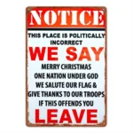 CIFbuy Vintage Metal Wall Art Bold Red Text Decorative Plaque Wall Hanging For Home Bar (TikTok, temu pick-up service)