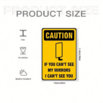 CIFbuy Funny Warning Sign If You Can't See My Mirrors I Can't See You Quote, Mirrors I Can't See You Quote, Vintage Rectangular Iron Plaque 8x12 Inch, Plaque 8x12 Inch, Durable Retro W You CaikTok, You CaikTok, gular Iron Plaque 8x12 Inch Self-anckup Logiopo Wge - Image 2