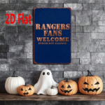 CIFbuy 1pc Rangers Metal Sign, Rangers Fans Welcome Others" Not Allowed, 2D Flat Unframed Vintage FC Plaque, Vintage FC Plaque, Weatherproof Rustproof UV R Welcome ikTok, Welcome ikTok, t Self-pickup Logiopics - Image 4