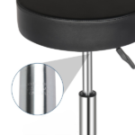 Round Stool Plastic Arch Feet Rotation Bar Stool Black - Image 15