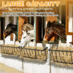 Large Capacity Hay Feeder, Heavy-Duty Steel Goat Hay Rack, 40.8" Long Wall Mounted Horse Hay Holder, Multiple Sided Feeding Rack for Sheep Farm Livestock Indoor Outdoor, BLACK - Image 8