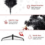 FCH 6ft 1050 Branches PVC Christmas Tree Black - Image 7
