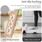 Boho Kitchen Rug Sets 4 Piece with Runner Non Slip Kitchen Rugs and Mats Washable Kitchen Mats for Floor Thick Kitchen Floor Mat Carpet Runner Rugs for Hallway Laundry Holiday Decor - Image 2