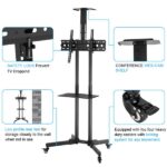 TSY 1600 32-70" TV Mobile Cart Weight Bearing 60kg Maximum VESA 400*600 Up and Down Adjustable 15° with Pulley Tray Camera Bracket - Image 8