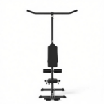 Black Lat Pull down Machine with Adjustable Seat And Flip-Up Footplate High/Low Pulley Home Gym Equipment - Image 2