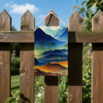 CIFbuy 1pc 2D Flat Metal Wall Art Watercolor Mountain Landscape Minimalist Home Decor 12x8 Inch Bedroom Office Hanging Sign TikTok, TikTok, Self-pickup Logiopics - Image 8