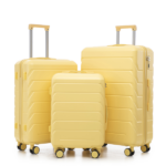 3 in 1 ABS&PC Trolley Box 20in 24in 28in Trolley Box Iron Tie Rod ABSPC Alloy Wine Yellow - Image 2