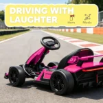 Pink 24V Electric Go Kart, 7.5 MPH, Adjustable Seat, Safe Slow Start for Kids - Image 5