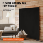 Space Partition, One-Panel Privacy Barrier, 6FT Indoor Privacy Shield, Segregation Screen for Spaces, Standalone Partition Panel for Workspace, Sleeping Area, Black - Image 6