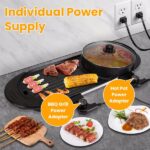 Dual-Electric 2 in 1 Hot Pot & Grill Combo, 2200W Rapid-Heat Indoor , 3.7 QT Non-Stick Hotpot Separate Temp Control , Apartment-Friendly Party Cooker - Image 2