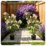 2 Pack 36" Artificial Impatiens Blossom Tree, Silk Fake Potted Flower Tree with Cement Base, Lifelike Faux Floral Plant for Home Porch Office Decor - Image 8